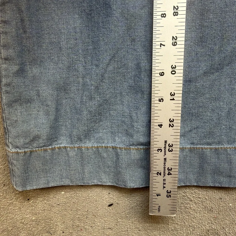 J Crew Chambray Shirt Dress Women's‎ Medium Blue Long Sleeve Utility Casual - Picture 5 of 8